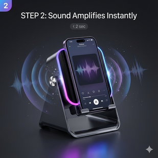 Sound amplifies automatically