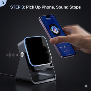 Pick up your phone, sound stops